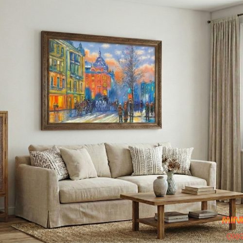 Tranh sơn dầu Chiều mùa đông TSD389