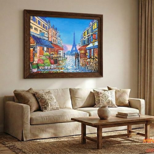 Tranh sơn dầu Phong cảnh Paris TSD393