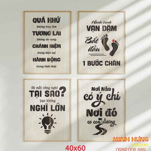 Tranh động lực tràn viền bộ 4 tấm TDL521