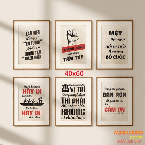 Tranh động lực tràn viền bộ 6 tấm TDL522