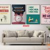Tranh động lực tràn viền bộ 4 tấm TDL513