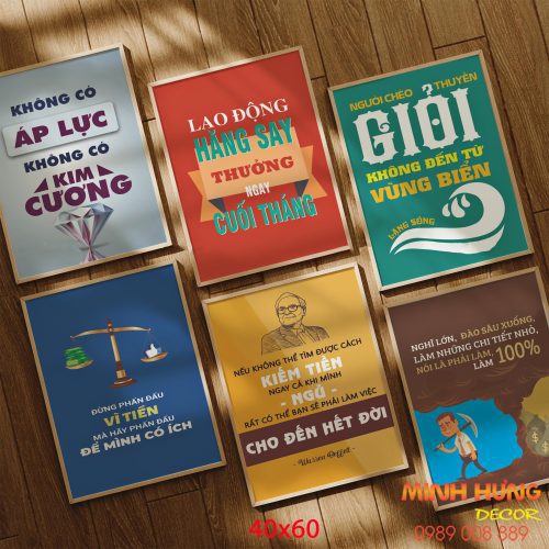 Tranh động lực tràn viền bộ 6 tấm TDL525