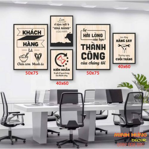 Tranh động lực tràn viền bộ 5 tấm TDL539