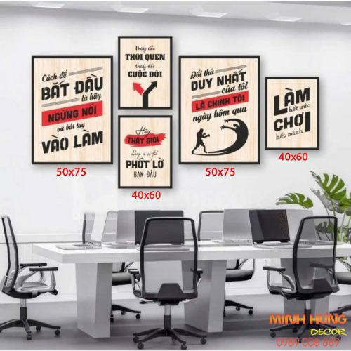 Tranh động lực tràn viền bộ 5 tấm TDL537