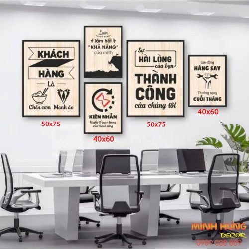 Tranh động lực tràn viền bộ 5 tấm TDL542