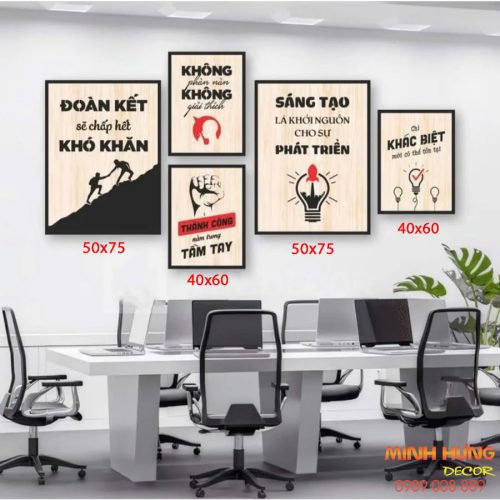 Tranh động lực tràn viền bộ 5 tấm TDL540