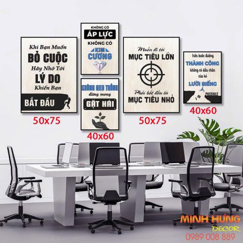 Tranh động lực tràn viền bộ 5 tấm TDL527
