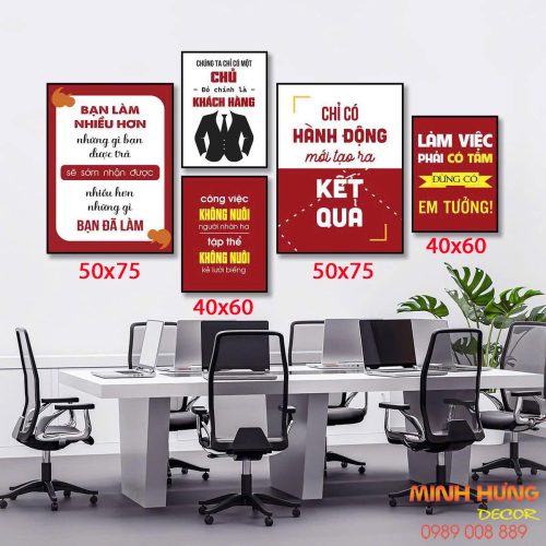 Tranh động lực tràn viền bộ 5 tấm TDL533