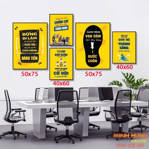 Tranh động lực tràn viền bộ 5 tấm TDL529