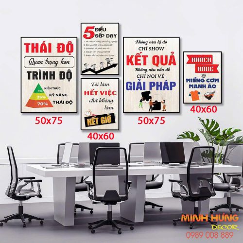 Tranh động lực tràn viền bộ 5 tấm TDL532