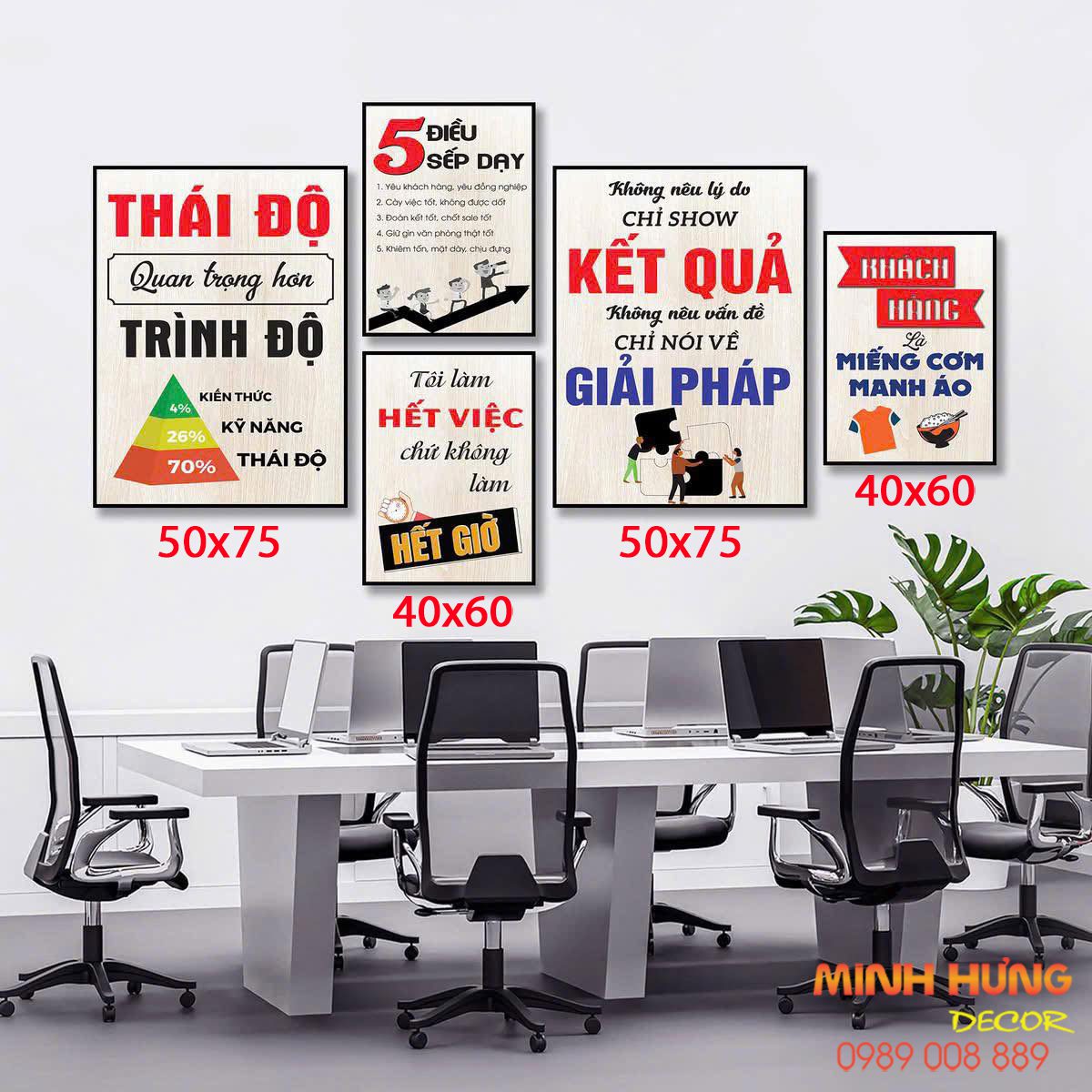 Tranh động lực tràn viền bộ 5 tấm TDL532