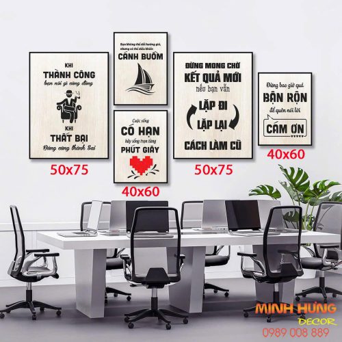 Tranh động lực tràn viền bộ 5 tấm TDL535