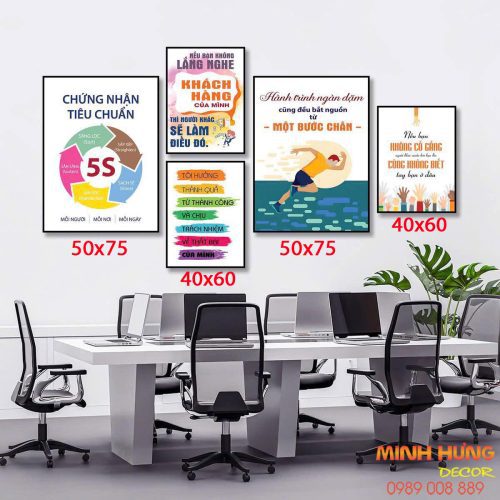 Tranh động lực tràn viền bộ 5 tấm TDL531