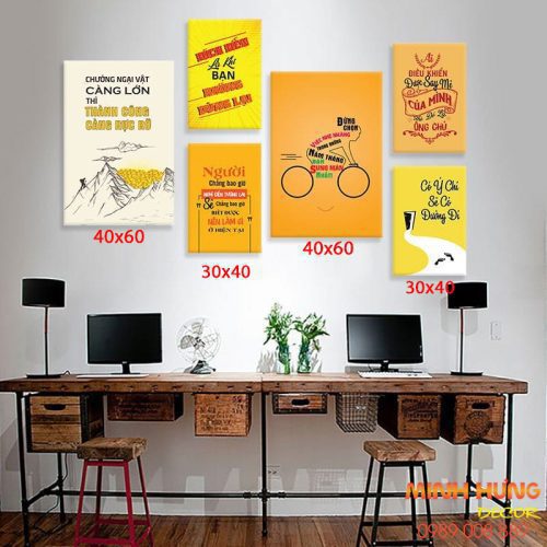Tranh động lực tràn viền bộ 6 tấm TDL543