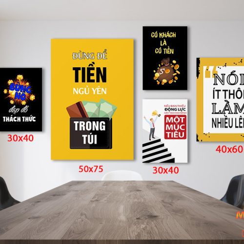 Tranh động lực tràn viền bộ 5 tấm TDL544