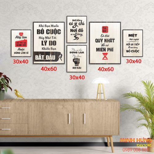 Tranh động lực tràn viền bộ 6 tấm TDL493