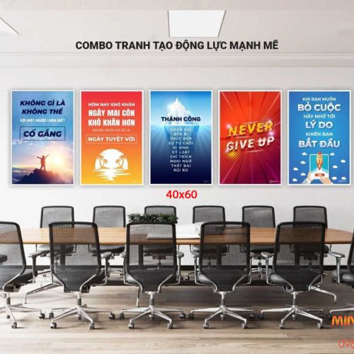 Tranh động lực tràn viền bộ 5 tấm TDL507