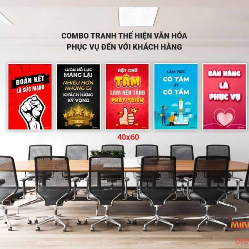 Tranh động lực tràn viền bộ 5 tấm TDL508