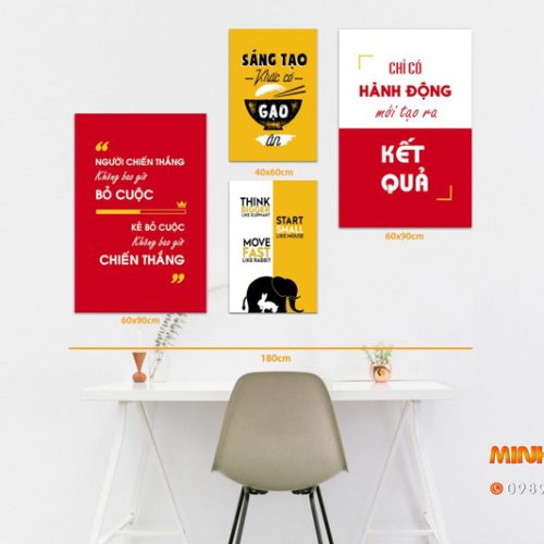 Tranh động lực tràn viền bộ 4 tấm TDL503