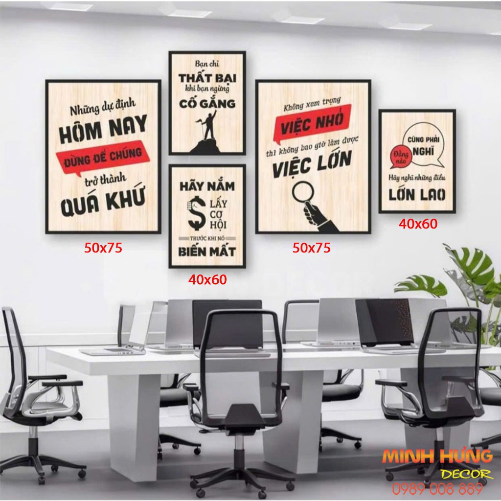 Tranh động lực tràn viền bộ 5 tấm TDL492
