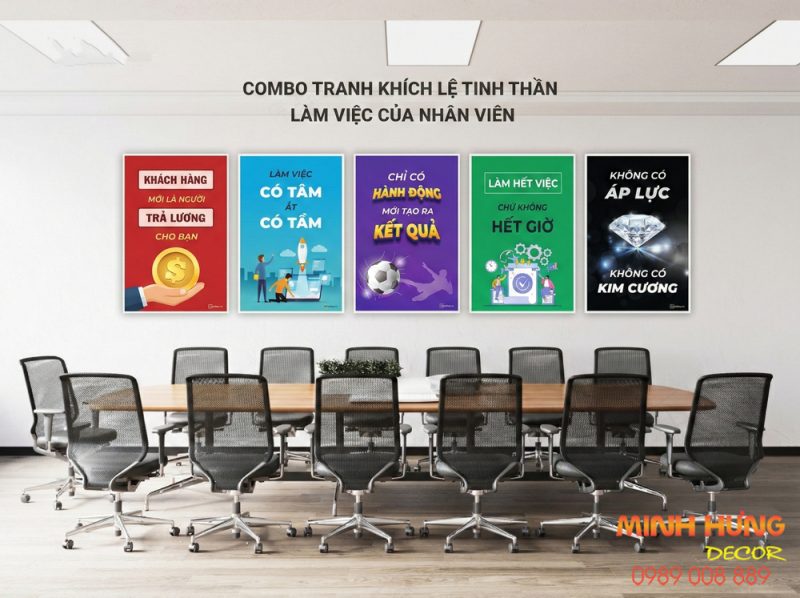 Tranh động lực tràn viền bộ 5 tấm TDL546