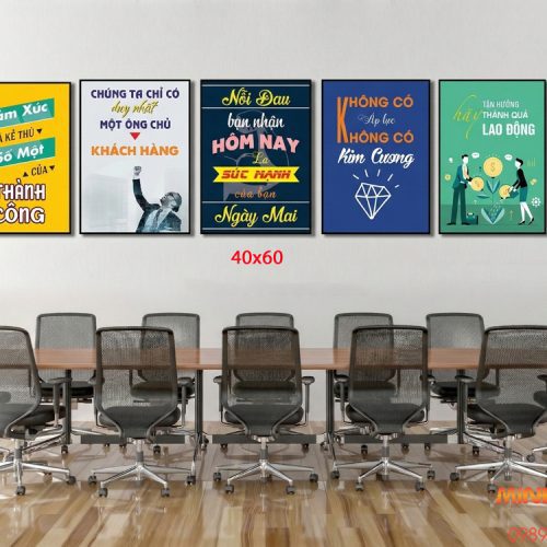 Tranh động lực tràn viền bộ 5 tấm TDL559