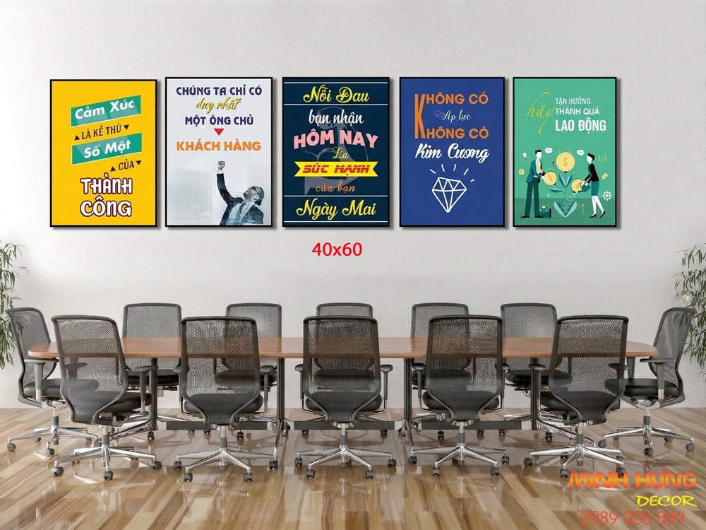 Tranh động lực tràn viền bộ 5 tấm TDL559