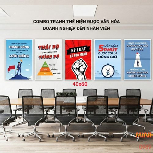 Tranh động lực tràn viền bộ 5 tấm TDL547