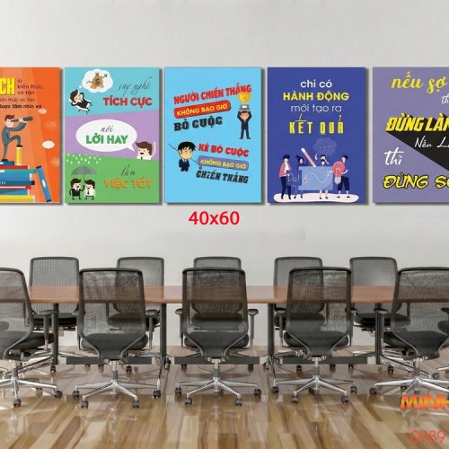 Tranh động lực tràn viền bộ 5 tấm TDL562