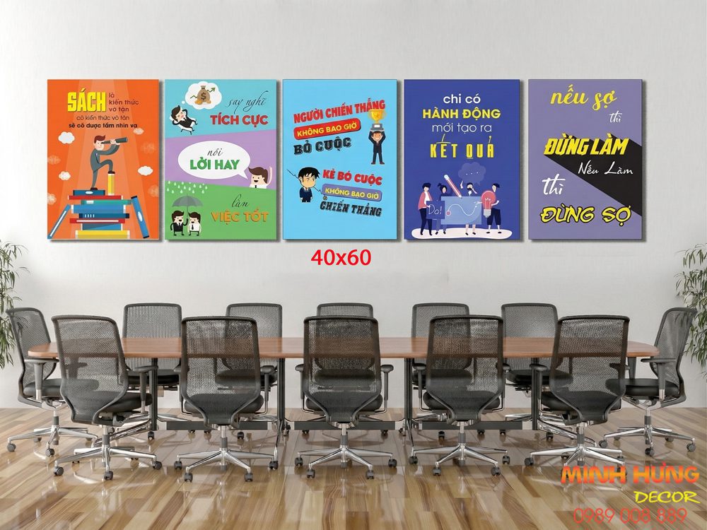 Tranh động lực tràn viền bộ 5 tấm TDL562