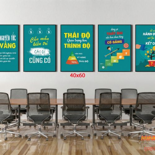 Tranh động lực tràn viền bộ 5 tấm TDL552