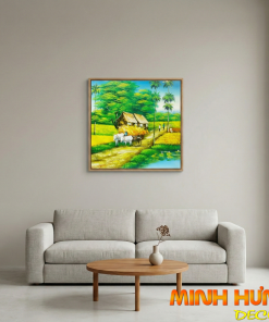 Tranh sơn dầu Mùa vàng bội thu TSD418