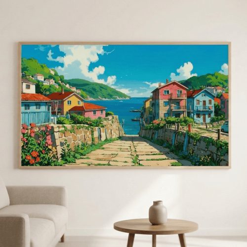 Tranh trừu tượng Lối nhỏ ra biển TTT028