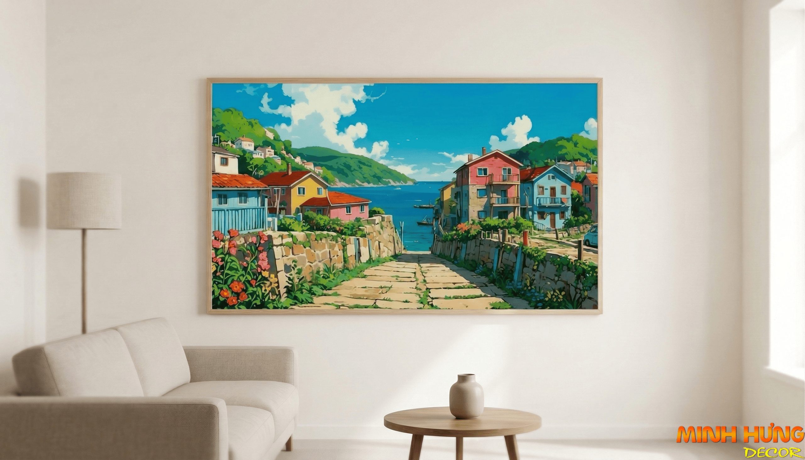 Tranh trừu tượng Lối nhỏ ra biển TTT028