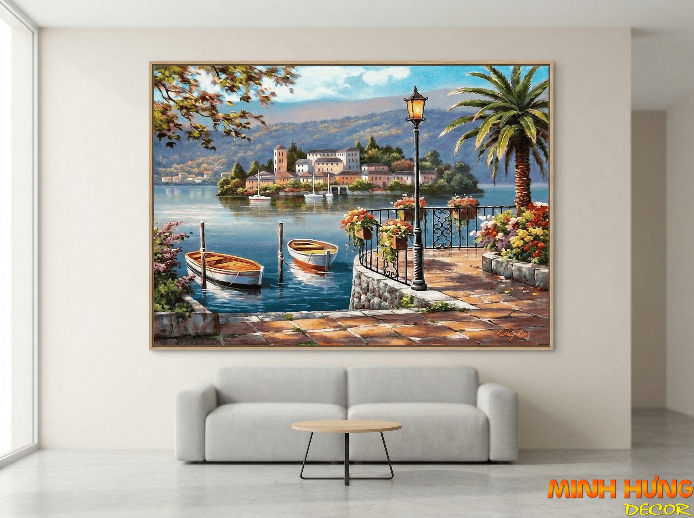 Tranh trừu tượng Thiên đường ven biển TTT013