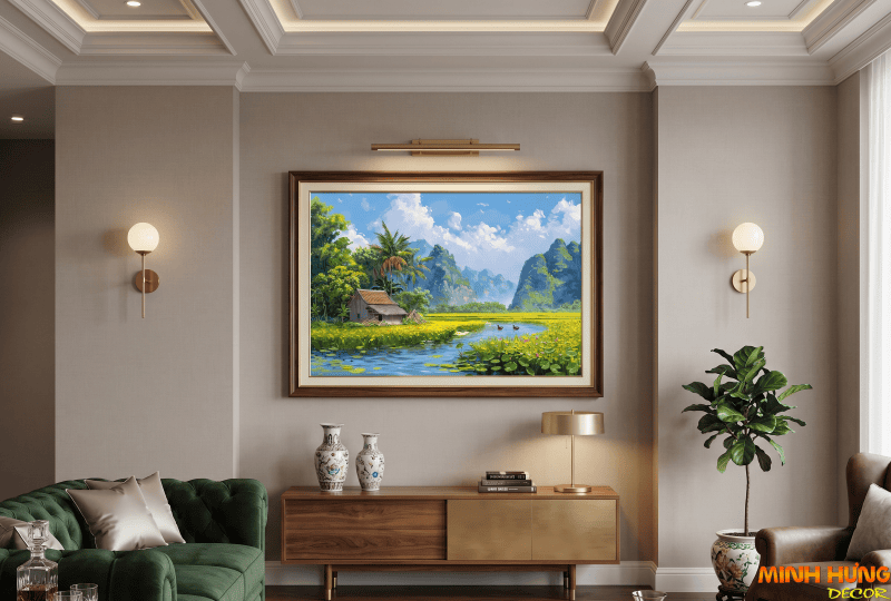 Tranh trừu tượng Sắc xanh an nhiên TT044