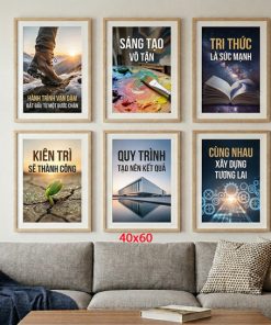 Tranh động lực tràn viền bộ 6 tấm TDL652