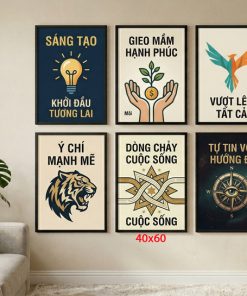 Tranh động lực tràn viền bộ 6 tấm TDL656