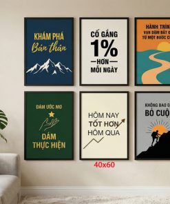 Tranh động lực tràn viền bộ 6 tấm TDL657