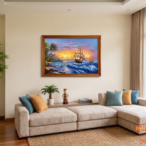Tranh sơn dầu thuận buồm xuôi gió TSD441