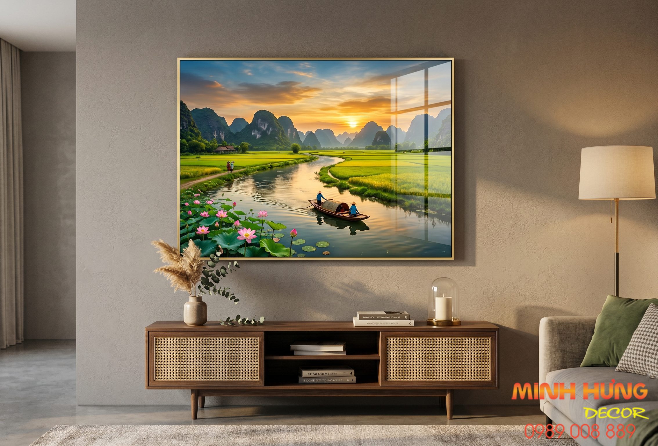 Tranh Tráng Gương Treo Phòng Khách