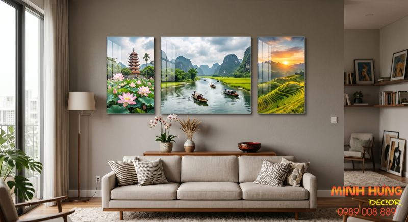 Tranh Tráng Gương Treo Phòng Khách
