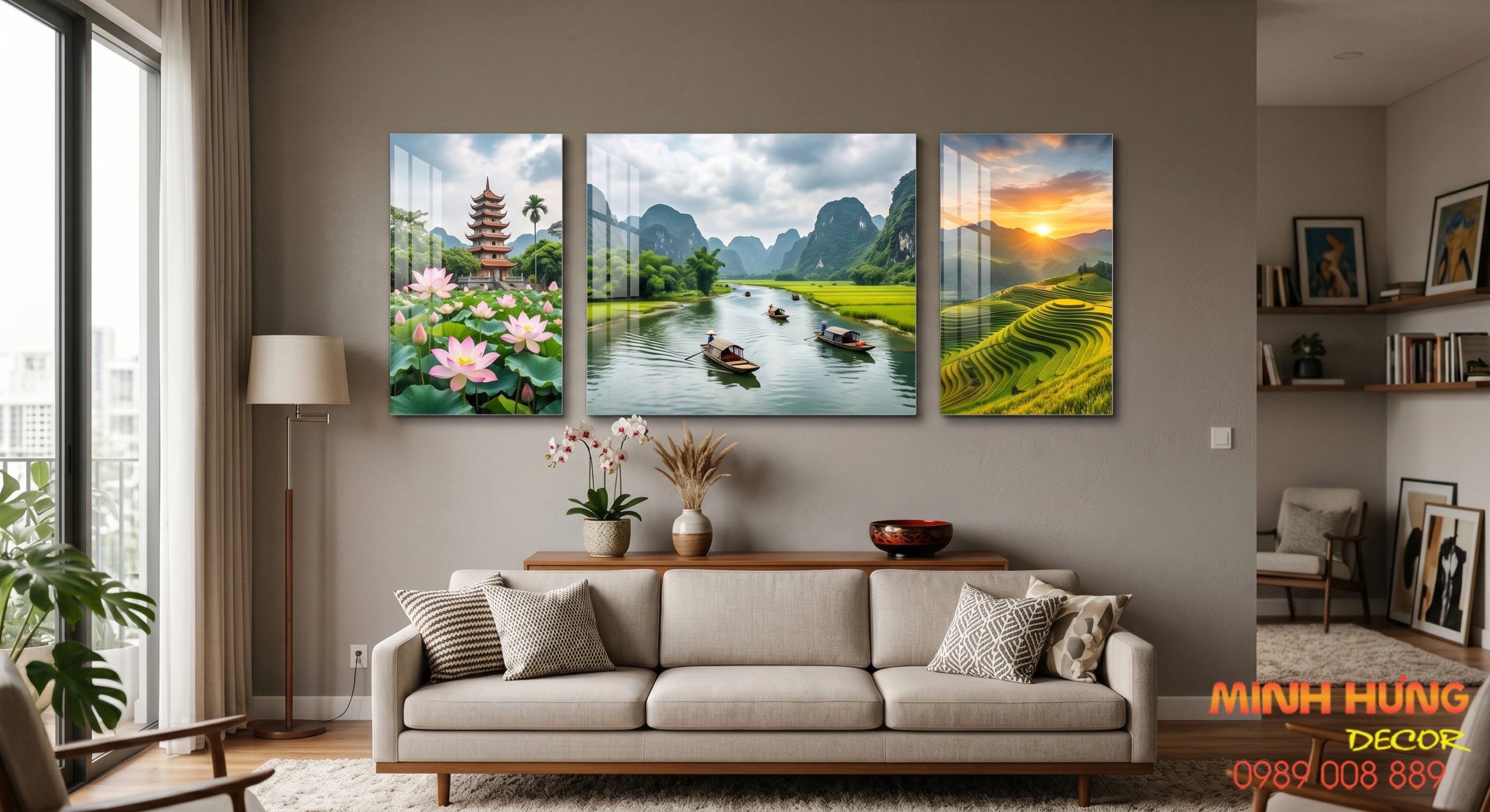 Tranh Tráng Gương Treo Phòng Khách