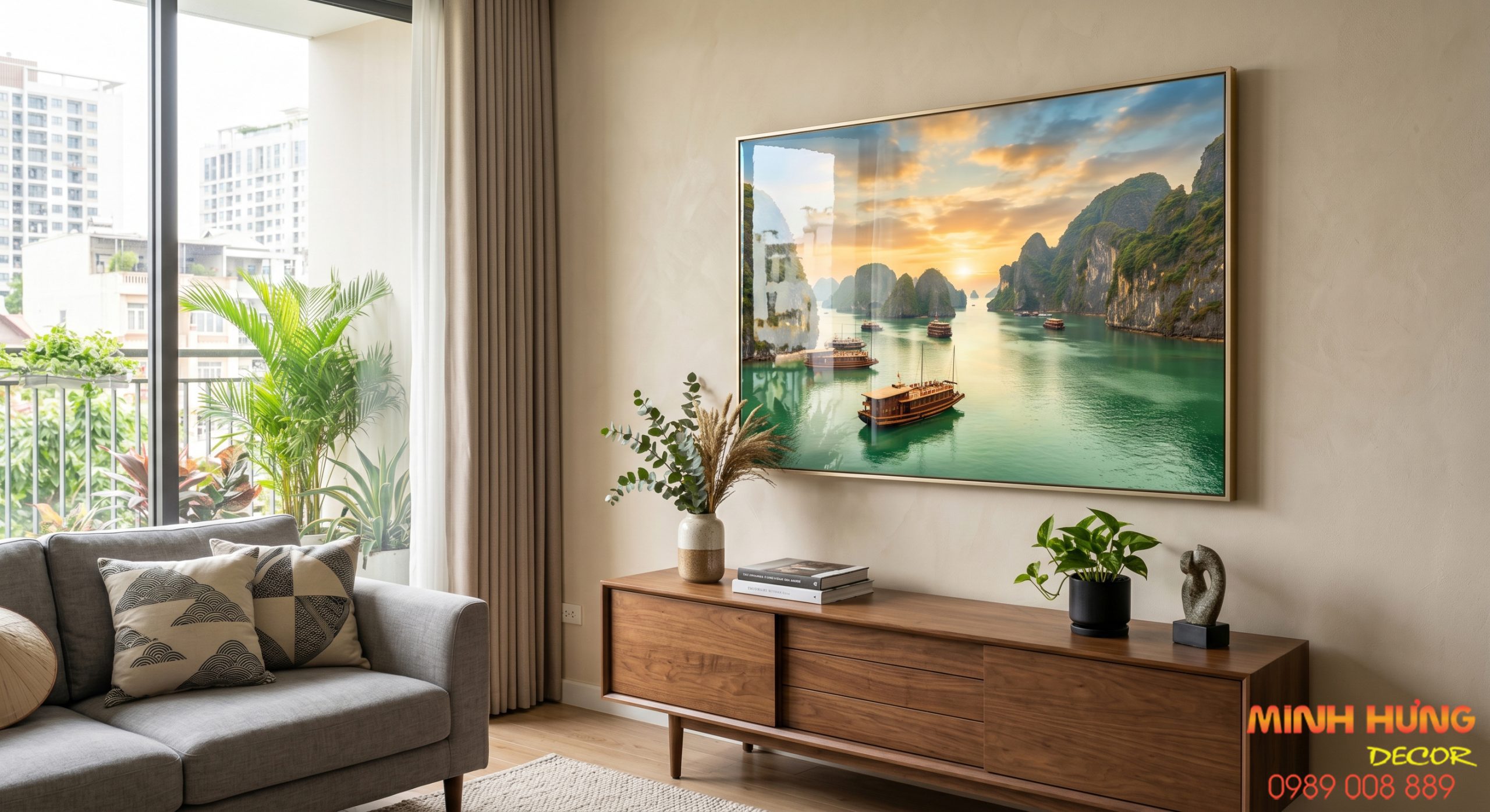 Tranh Tráng Gương Treo Phòng Khách