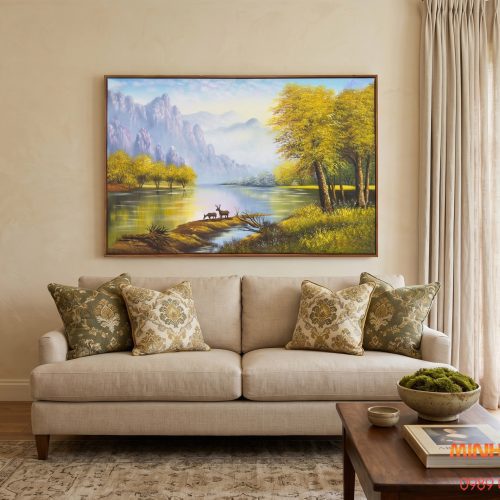 Tranh sơn dầu phong cảnh bình yên TSD454