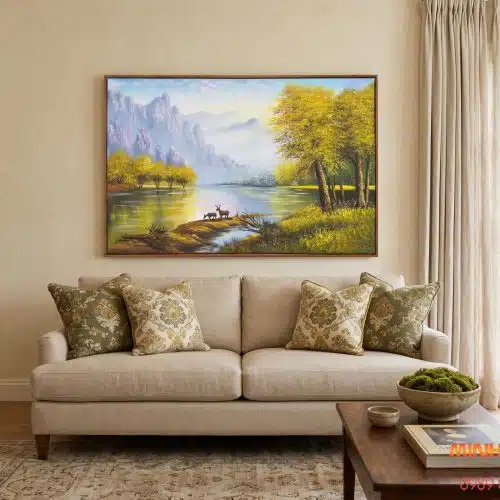 Tranh sơn dầu phong cảnh bình yên TSD454