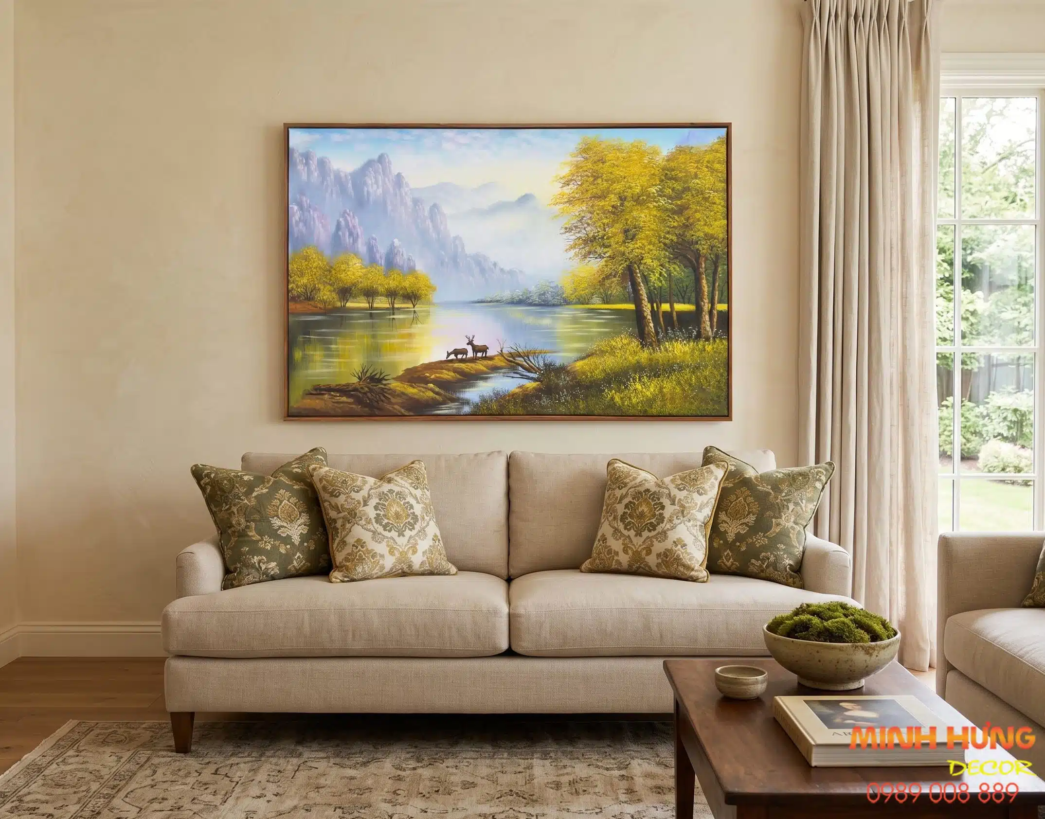 Tranh sơn dầu phong cảnh bình yên TSD454
