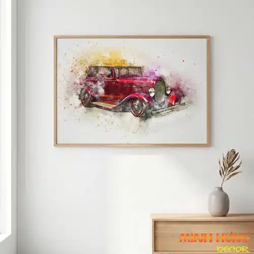 Tranh trừu tượng xe hơi nghệ thuật TT094