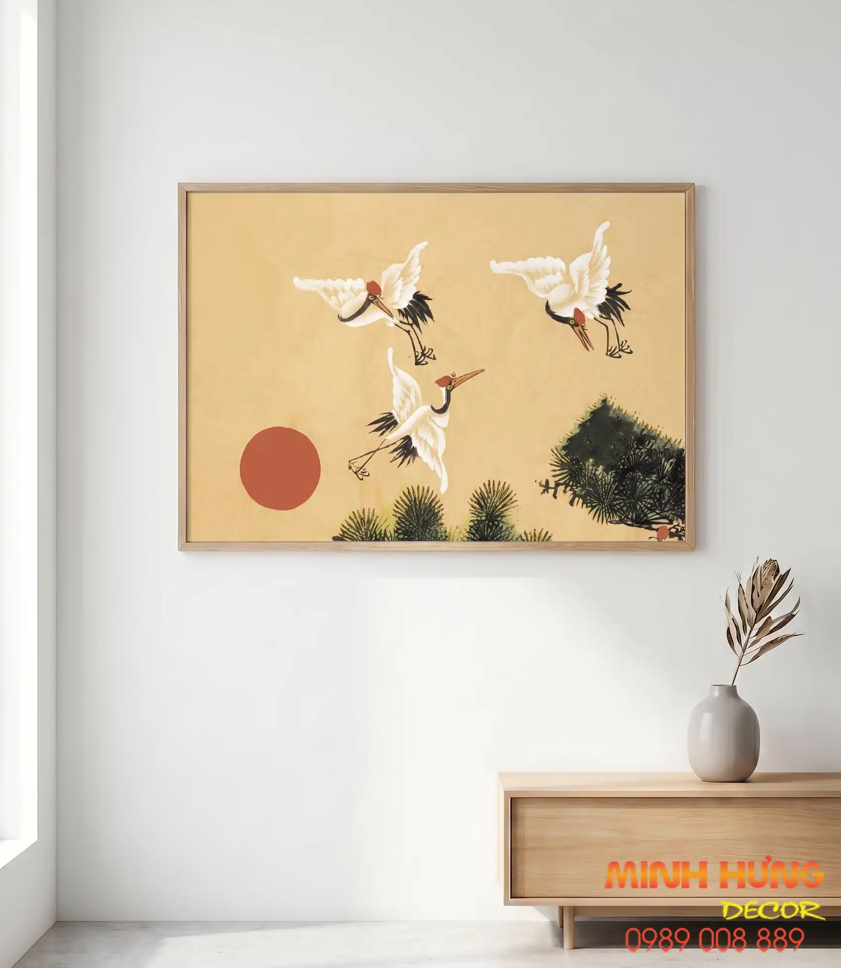 Tranh trừu tượng tùng hạc TT095