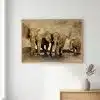 Tranh trừu tượng gia đình voi TT123